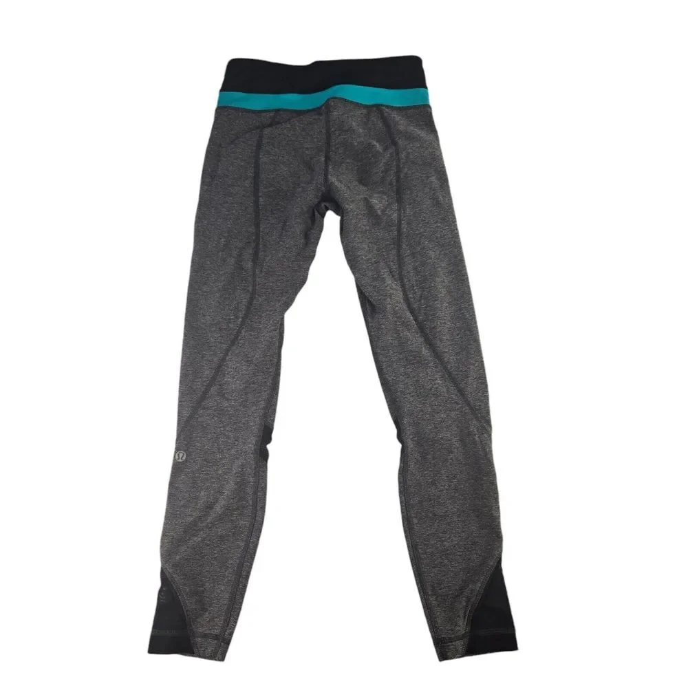 Lululemon Inspire Tight II Womens Size 4 (24x26) Heathered Gray Stretch Leggings